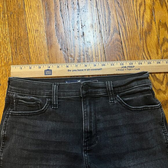Hollister Ultra High-Rise 3" Soft Stretch Short Size 9/W29 Black Denim Cutoff - Picture 4 of 9